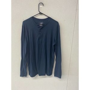 Men's Sonoma Cotton Blue Long Sleeve Shirt Size L Tall